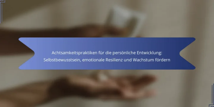 Achtsamkeitspraktiken für die persönliche Entwicklung: Selbstbewusstsein, emotionale Resilienz und Wachstum fördern