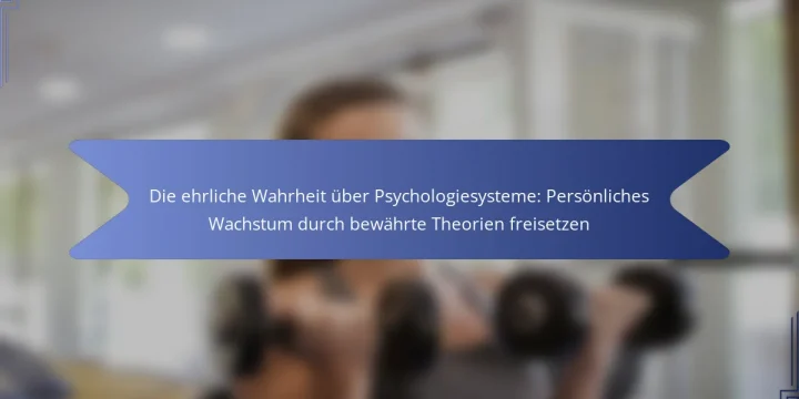 Die ehrliche Wahrheit über Psychologiesysteme: Persönliches Wachstum durch bewährte Theorien freisetzen
