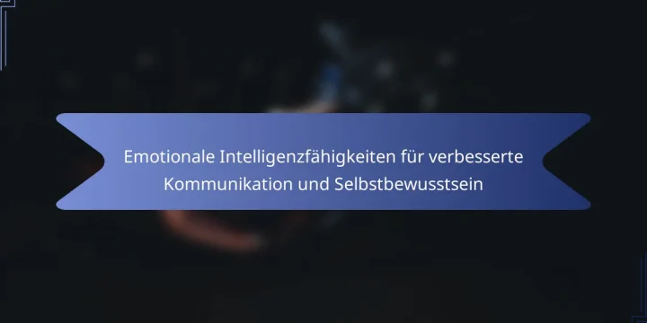 Emotionale Intelligenzfähigkeiten für verbesserte Kommunikation und Selbstbewusstsein
