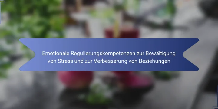 Emotionale Regulierungskompetenzen zur Bewältigung von Stress und zur Verbesserung von Beziehungen