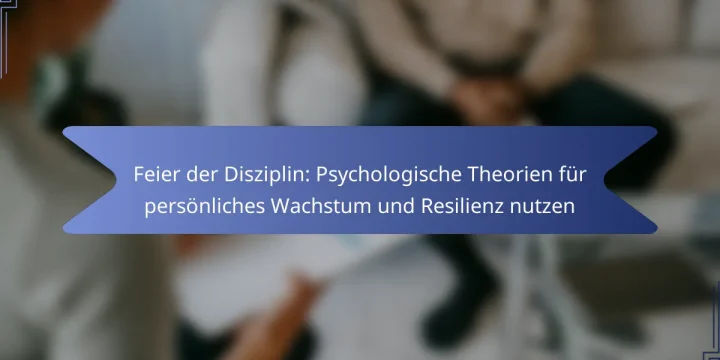 Feier der Disziplin: Psychologische Theorien für persönliches Wachstum und Resilienz nutzen