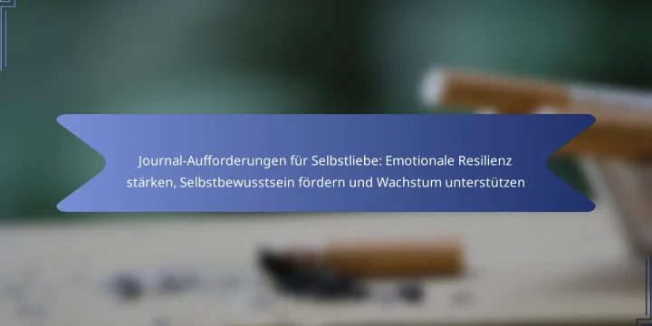 Journal-Aufforderungen für Selbstliebe: Emotionale Resilienz stärken, Selbstbewusstsein fördern und Wachstum unterstützen