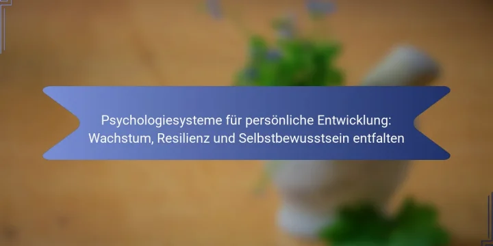 Psychologiesysteme für persönliche Entwicklung: Wachstum, Resilienz und Selbstbewusstsein entfalten