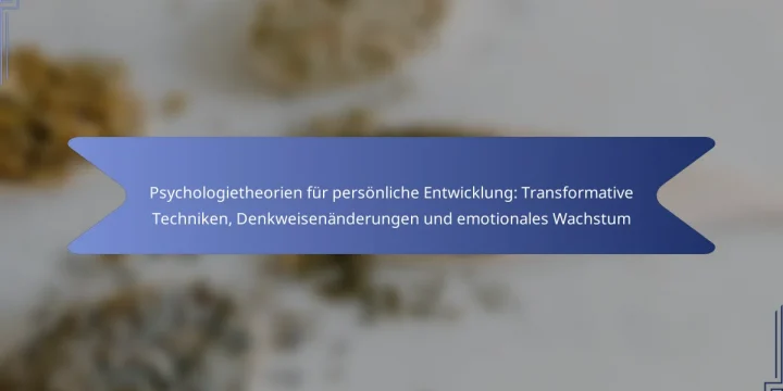 Psychologietheorien für persönliche Entwicklung: Transformative Techniken, Denkweisenänderungen und emotionales Wachstum