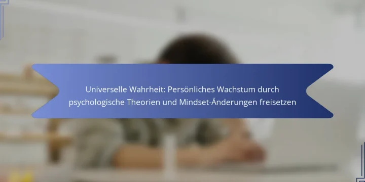 Universelle Wahrheit: Persönliches Wachstum durch psychologische Theorien und Mindset-Änderungen freisetzen