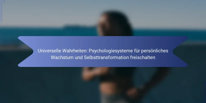 Universelle Wahrheiten: Psychologiesysteme für persönliches Wachstum und Selbsttransformation freischalten