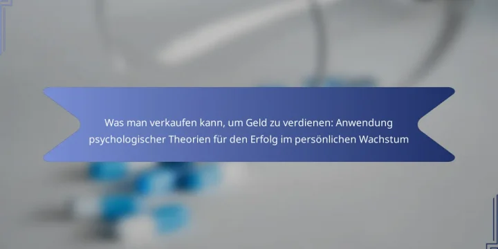 Was man verkaufen kann, um Geld zu verdienen: Anwendung psychologischer Theorien für den Erfolg im persönlichen Wachstum