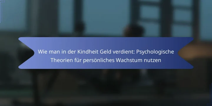 Wie man in der Kindheit Geld verdient: Psychologische Theorien für persönliches Wachstum nutzen