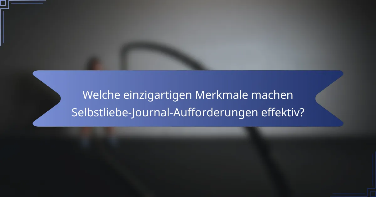 Welche einzigartigen Merkmale machen Selbstliebe-Journal-Aufforderungen effektiv?