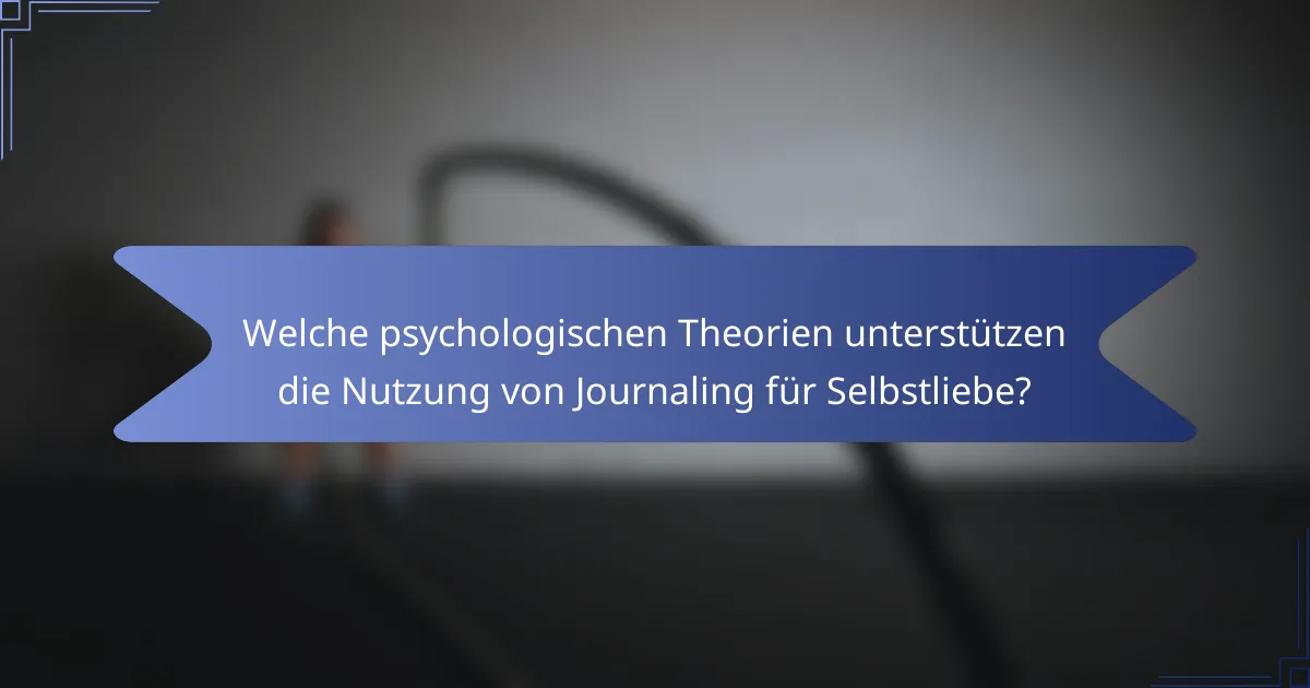 Welche psychologischen Theorien unterstützen die Nutzung von Journaling für Selbstliebe?